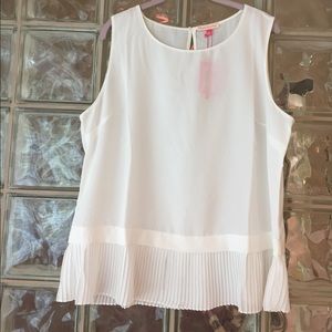 NWT English Laundry XL White Sleeveless Top